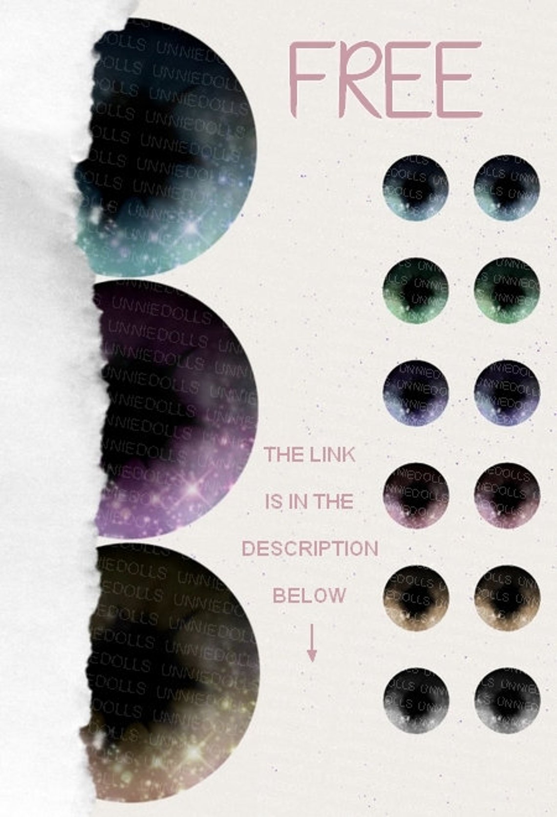 8 Printable REALISTIC Eyechips for Neo Blythe and Pullip Dolls - Etsy