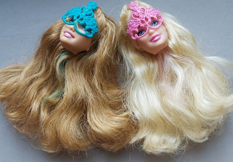 Original Barbie Doll Heads Masked Doll Choose Color Barbie | Etsy