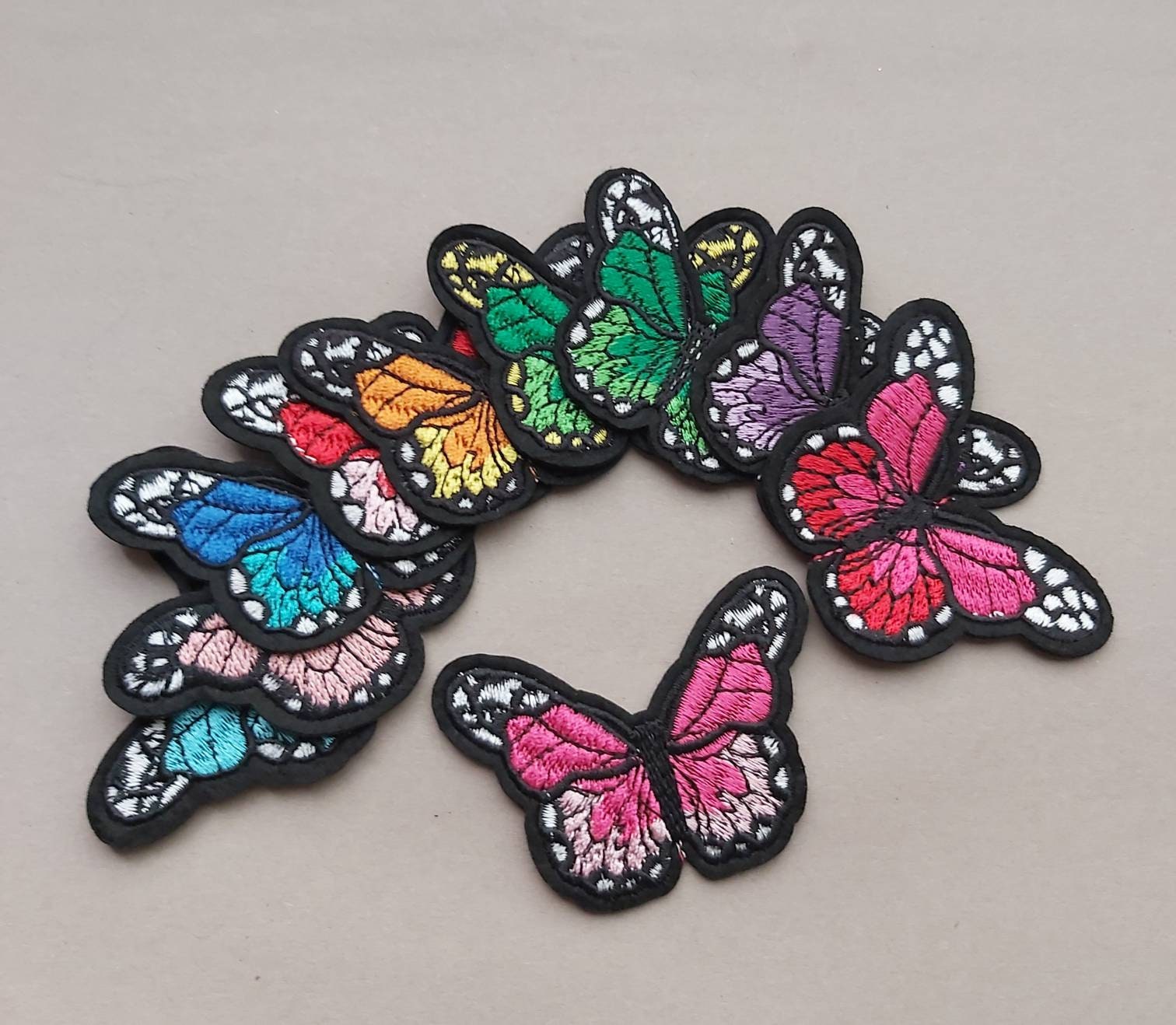 Butterfly Iron on Sew on Patches Set of 10 Embroidered | Etsy