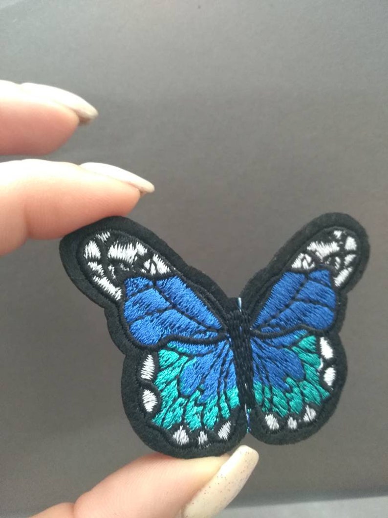 Butterfly Iron on Sew on Patches Set of 10 Embroidered Etsy