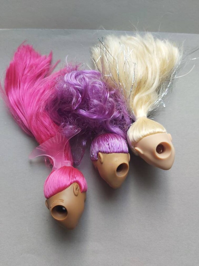 Doll Heads rubber plastic doll parts recycled original Etsy