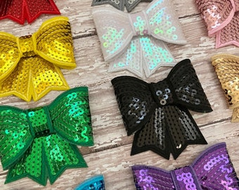 Sequins Hair Bows for Girls - Cute Hair Bows - Sequins Hair Clips - Dance Recital Bows - 3" Sequin Hair Bow - Sequin Bow - Bows for Girls