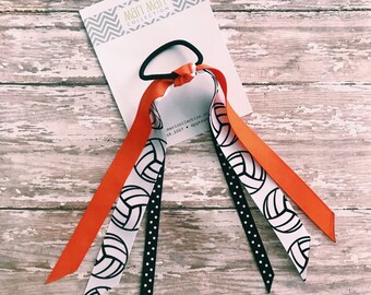 Volleyball Team Spirit Ribbon Ponies Volleyball Hair Ties Etsy