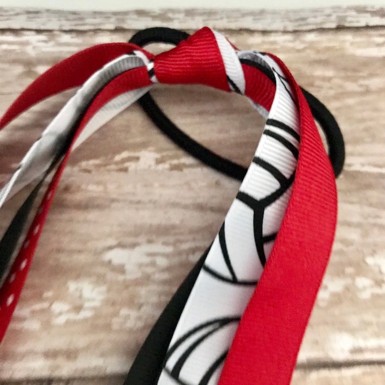 Volleyball Team Spirit Ribbon Ponies Volleyball Hair Ties Etsy