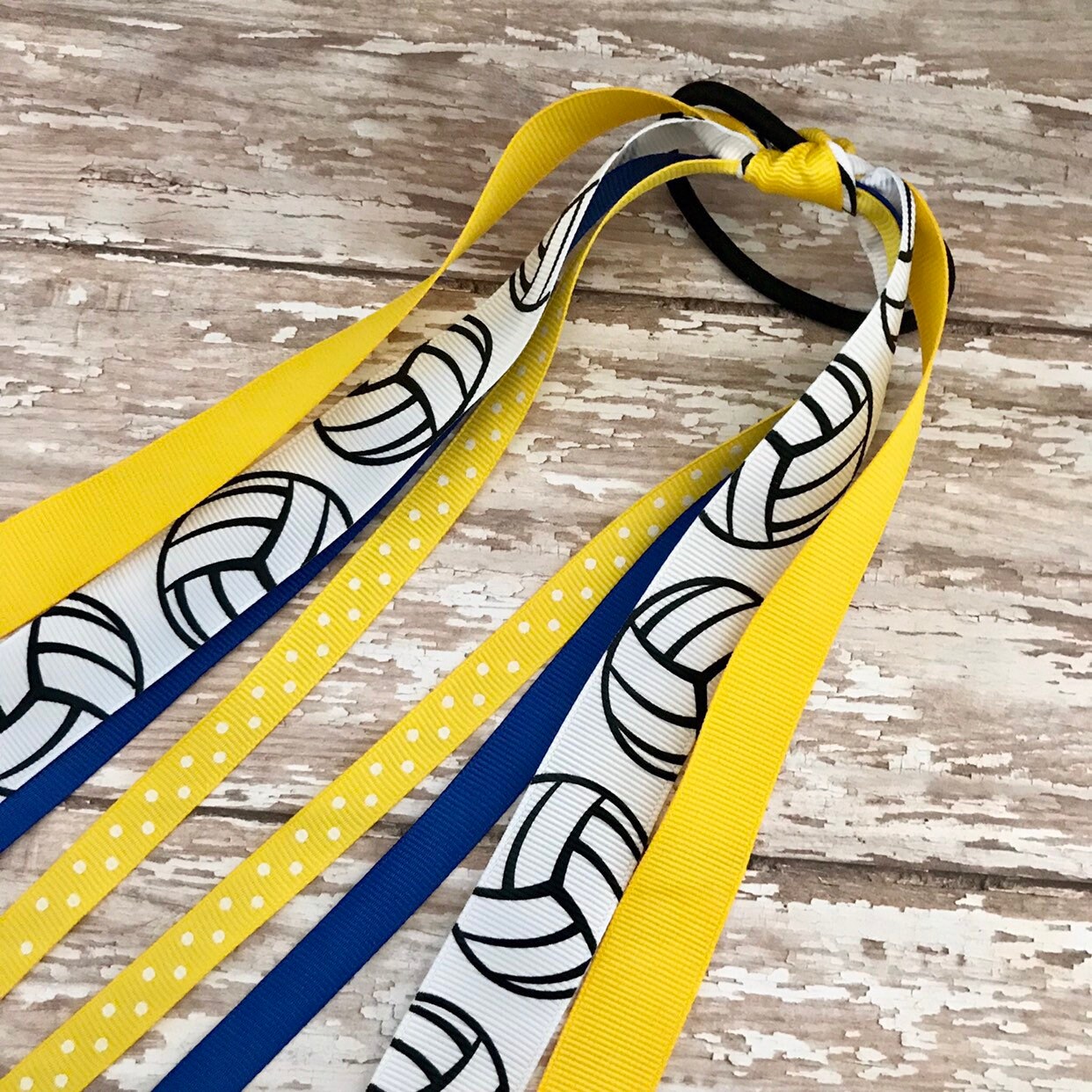 Volleyball Team Spirit Ribbon Ponies Volleyball Hair Ties Etsy