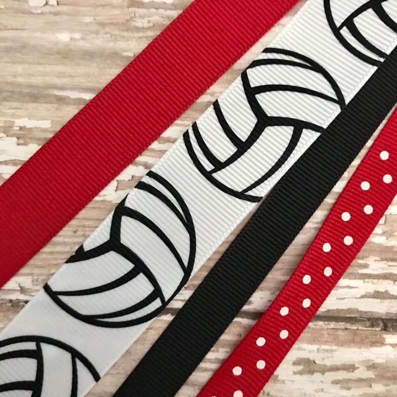 Volleyball Team Spirit Ribbon Ponies Volleyball Hair Ties Etsy