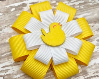 Little Chick Hair Bow - Easter Chick Hair Bow - Easter Hair Clip - Easter Hair Accessory - Girls Easter Hair Bow - Yellow Chick Hair Bow