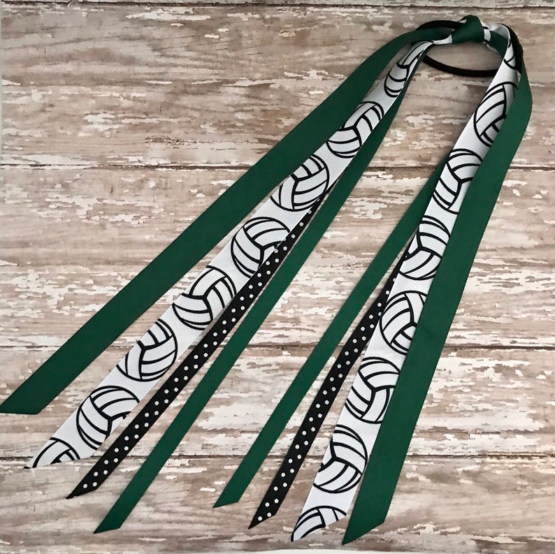 Volleyball Team Ribbon Ponies Volleyball Hair Ties Etsy