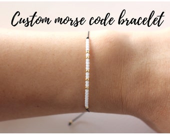 Custom Morse Code Bracelet, Hidden message bracelet, Morse code bracelet