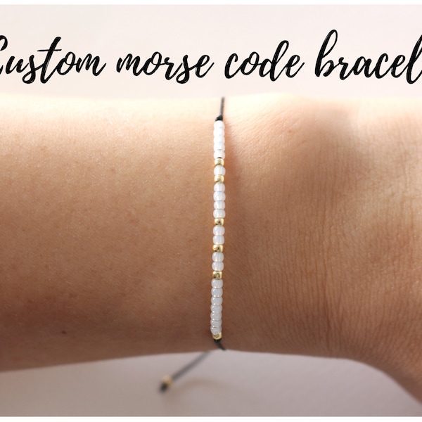 Custom Morse Code Bracelet, Hidden message bracelet, Morse code bracelet