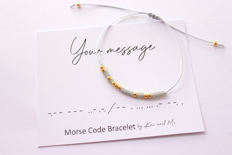 Custom Morse Code Bracelet, gift for her, couple morse code bracelet 