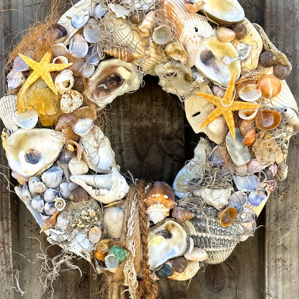 Nautical Shell Wreath Handmade