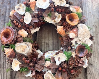 Fairy Forest Mushroom Wreath – Whimsical Woodland Door Decor