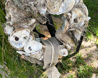 Pearls of the Tide – Handmade  Oyster Shell Wreath from Virginia's Middle Peninsula