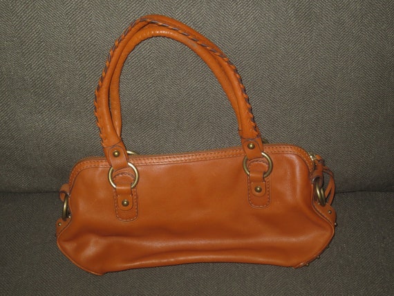 Vintage Michael Kors Saddle-tan Faux Leather Satchel Handbag
