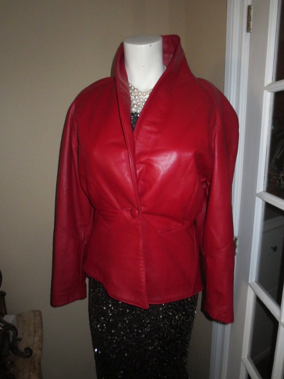 danier red leather jacket