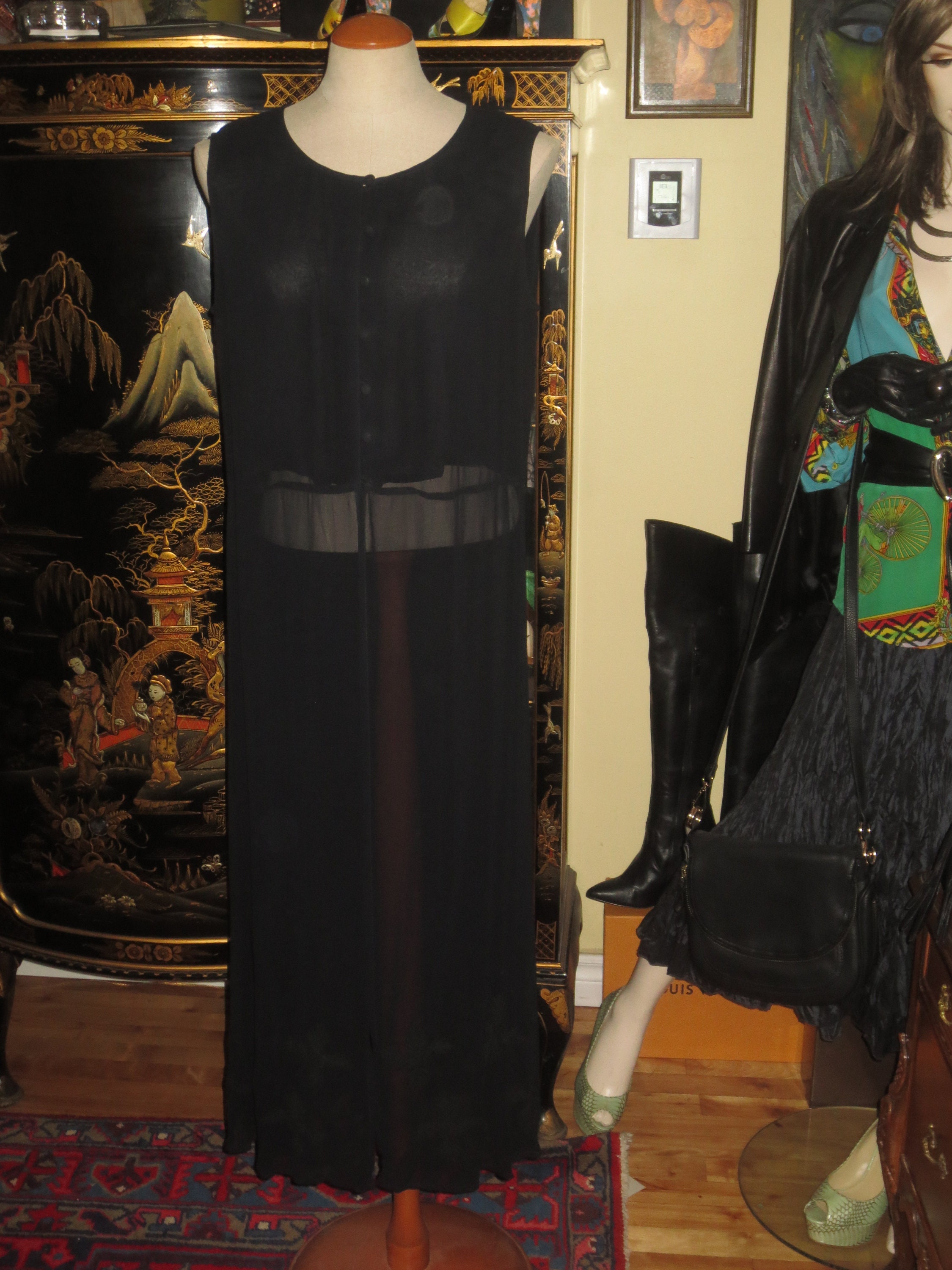 Long Sheer Vest - Etsy