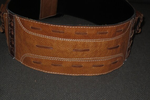 Woman's Extreme Wide Saddle-tan Leather Belt,  Su… - image 5