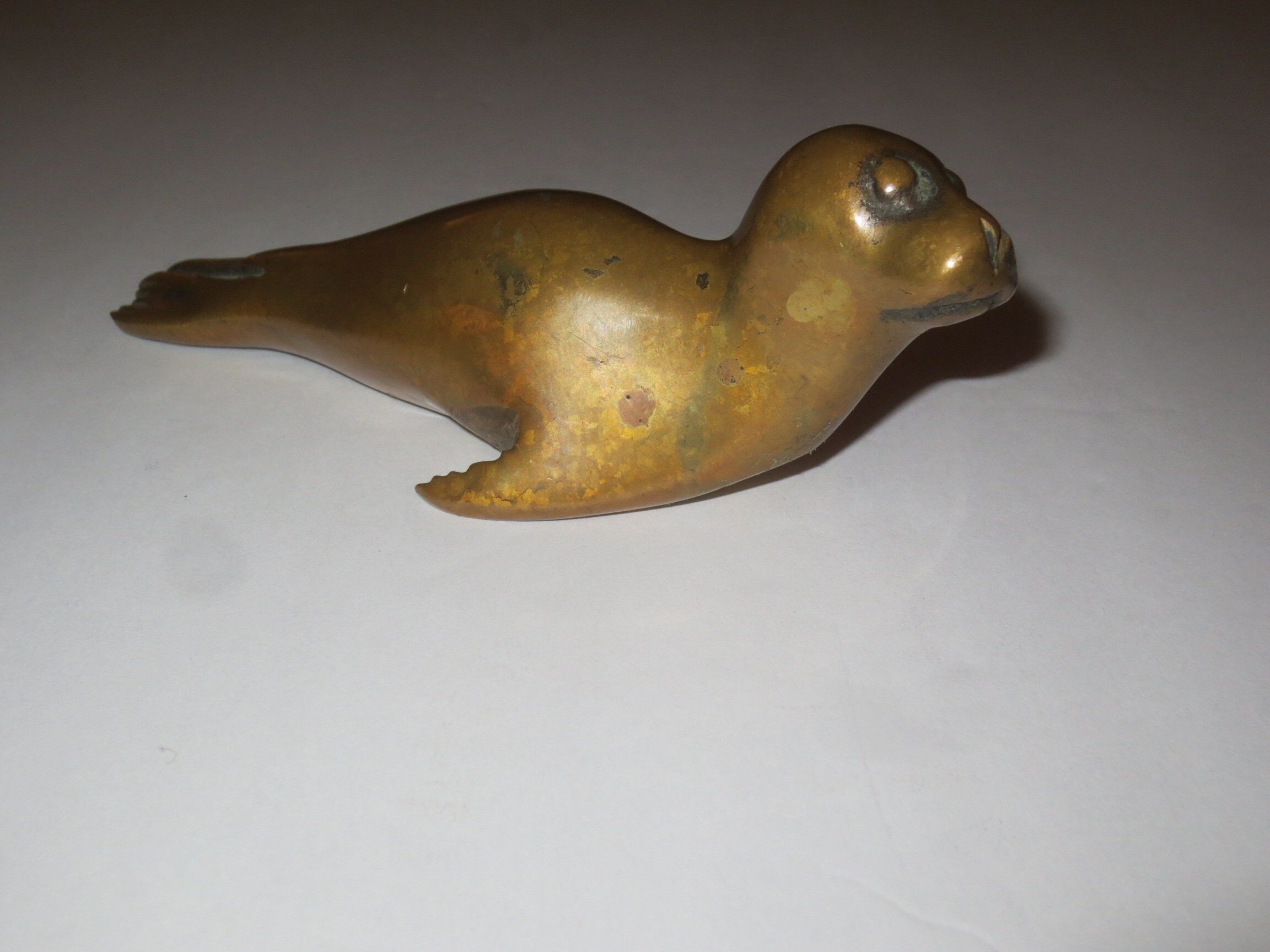 Vintage Solid Brass Seal Paperweight Artisan Signed W.h.fox Etsy UK