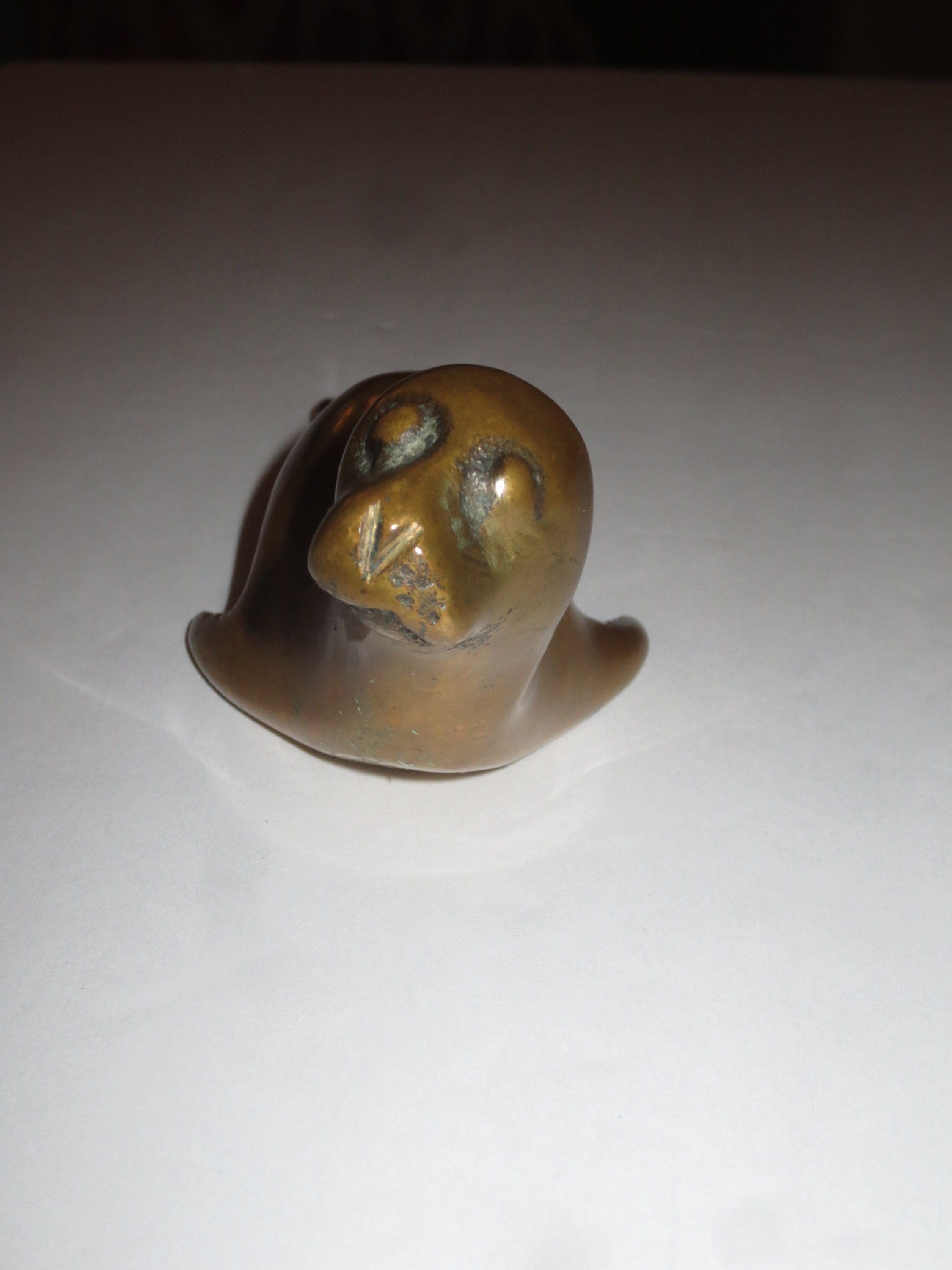 Vintage Solid Brass Seal Paperweight Artisan Signed W.h.fox Etsy UK