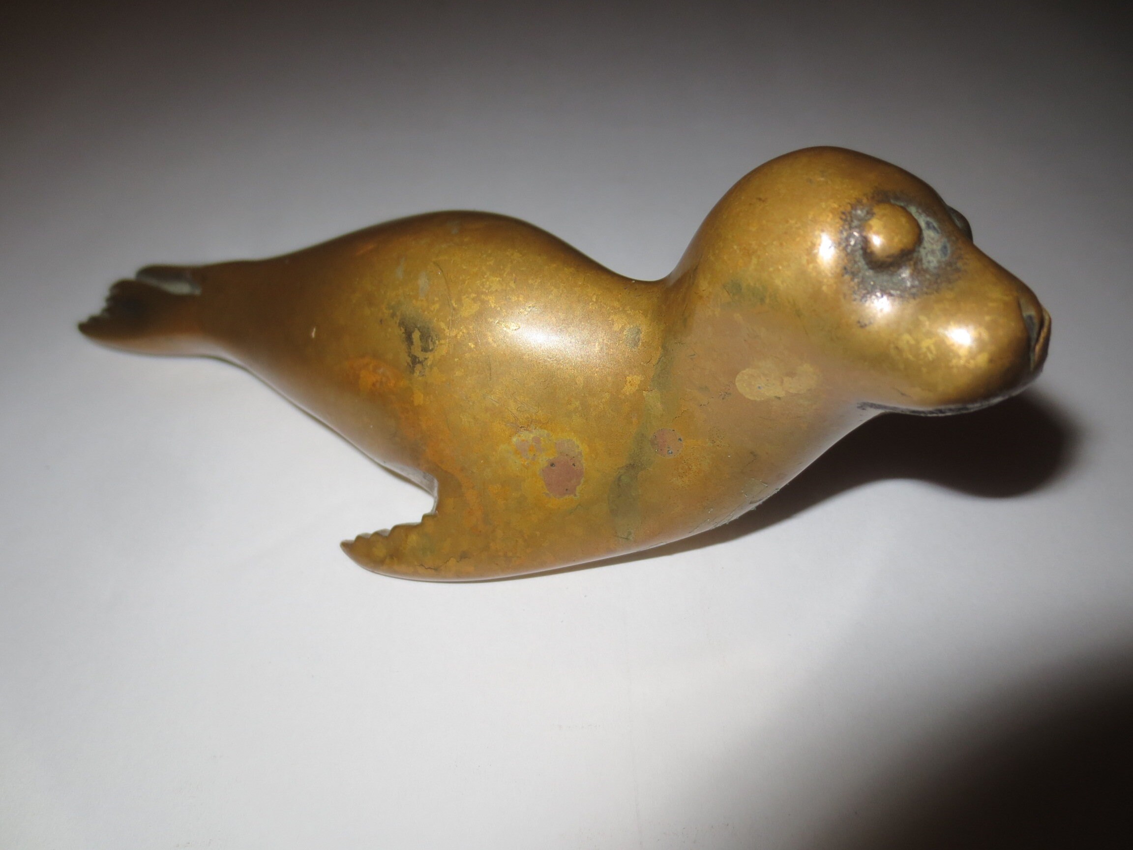 Vintage Solid Brass Seal Paperweight Artisan Signed W.h.fox Etsy UK