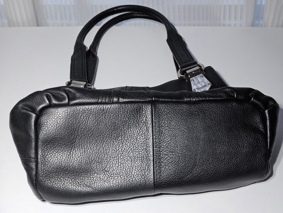 Vintage Tignanello Black Pebble Grainy Leather wi… - image 4