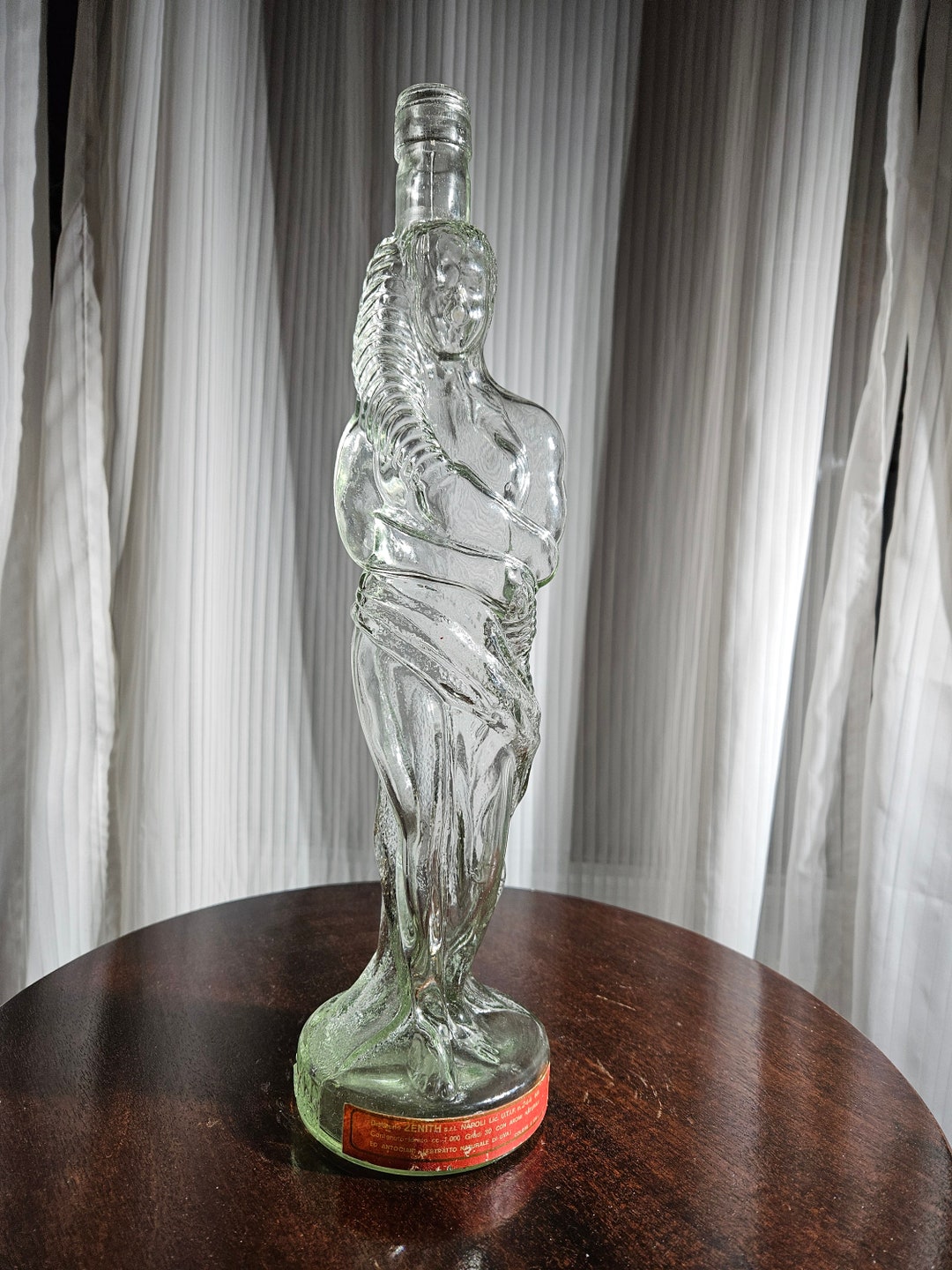 Vintage Bar Collectible 80's Female Statuesque Empty Liquor Bottle