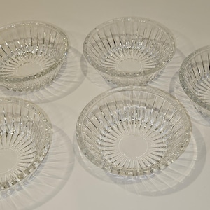 Vintage Set of 5 Val St.Lambert Balmoral Fruit Bowls,Fruit Nappies,VSL Berry Bowls