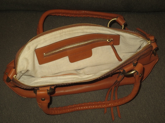 Vintage Michael Kors Saddle-tan Faux Leather Satchel Handbag