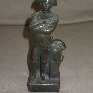 Antique Circa 1900 Solid Bronze Napoleon 8 inch Statue