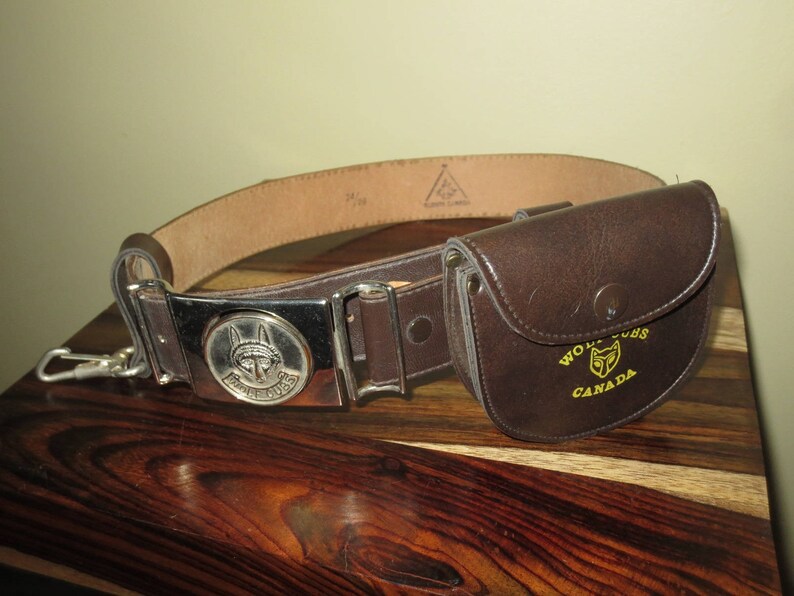 Vintage Boy Scouts Wolf Cubs Canada Complete Belt with Buckle Etsy