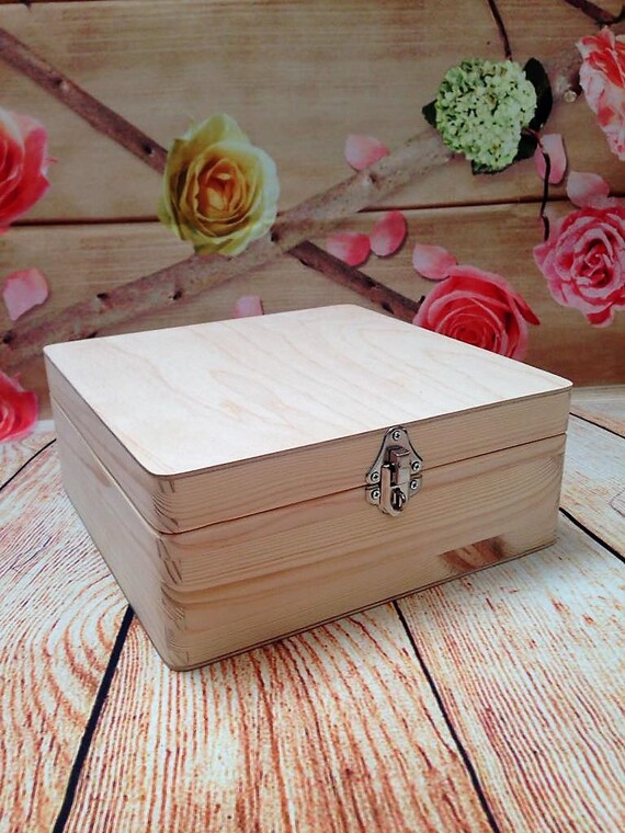  Caja de recuerdos de madera, caja de madera decorativa