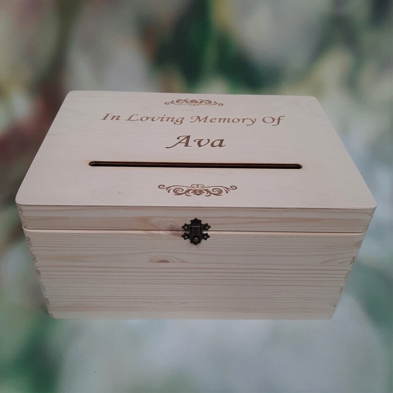 Large Funeral Post Box With Slot Memorial Rememberance Etsy UK