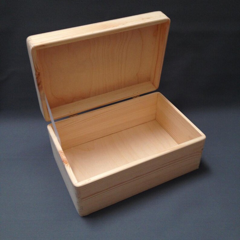 Personalised Wooden Art and Craft Box Bespoke Natural Wood Etsy