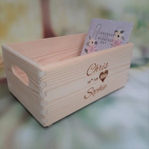 Personalised Wedding Card Box- Wedding Post Box- Customised Mr and Mrs Tray- Wedding Wishes Crate
