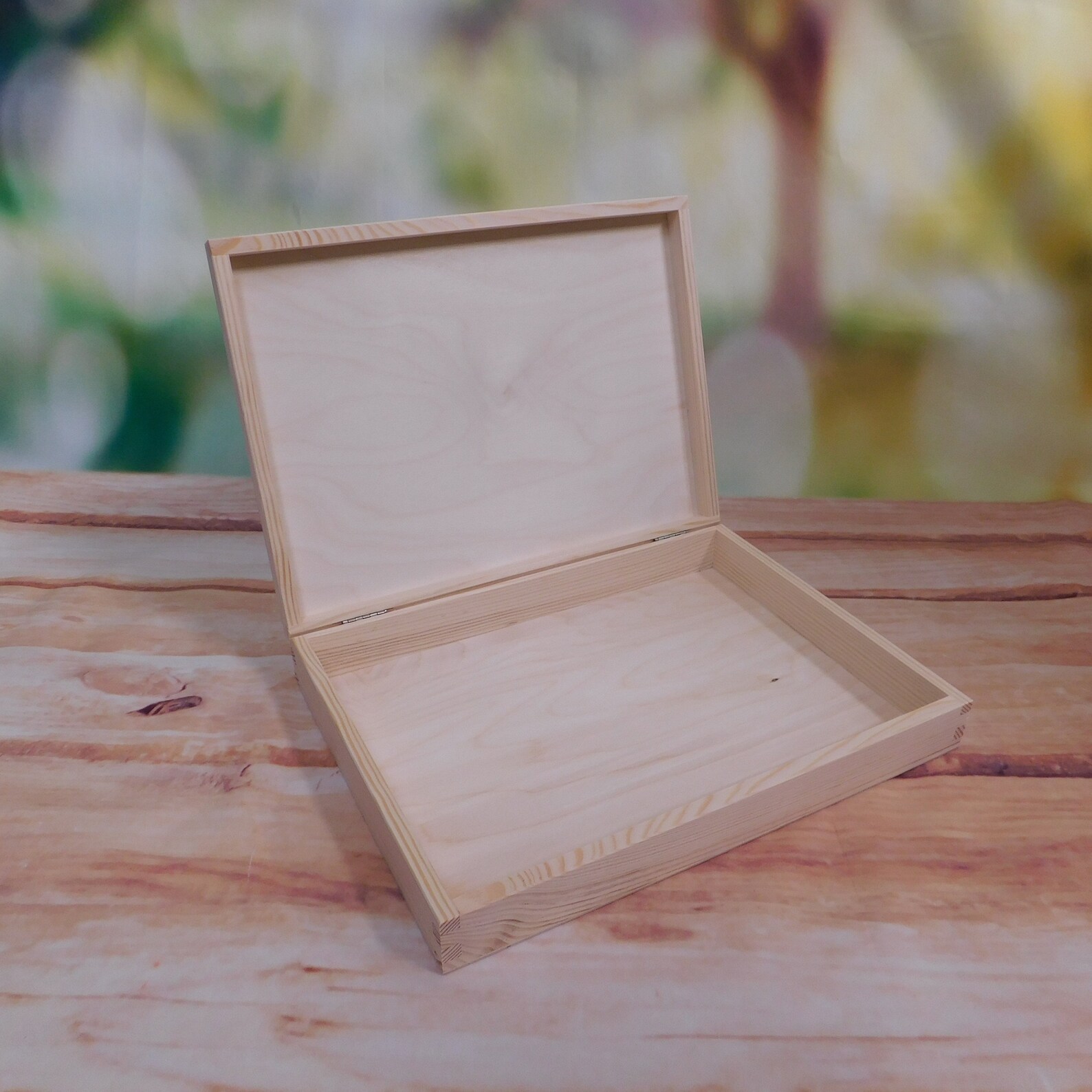 Unpainted Wooden Box A4 Size Plain Wooden Flat Box Office Desk Etsy