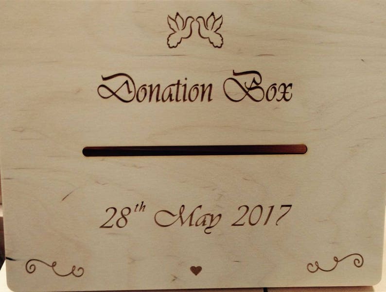 Personalised Card Box With Slot Wedding Guest Box Pine Wood Box With Clasp Large Keepsake Box Clasp Box Bride Groom Decorative image 4