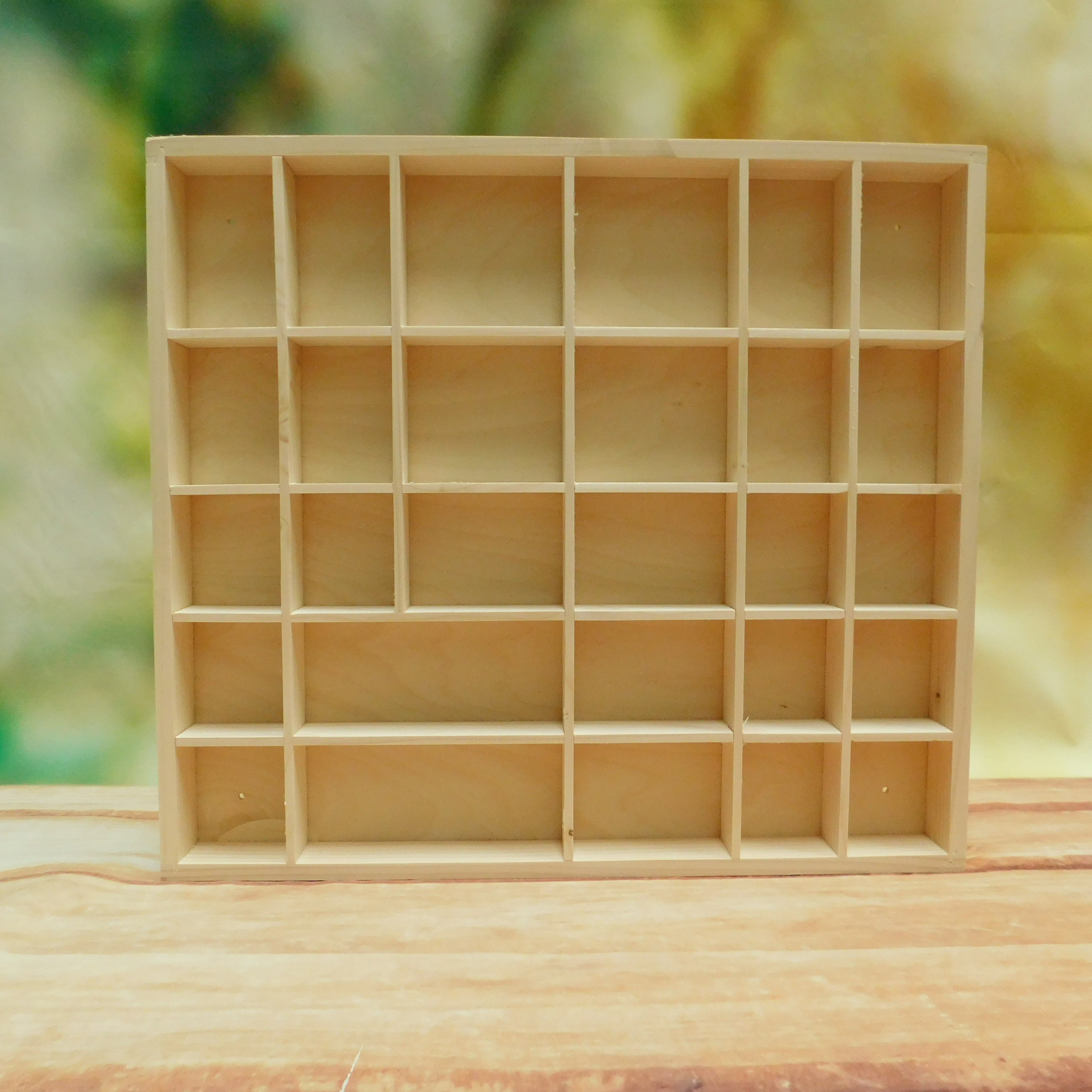Wooden display on sale shelf unit