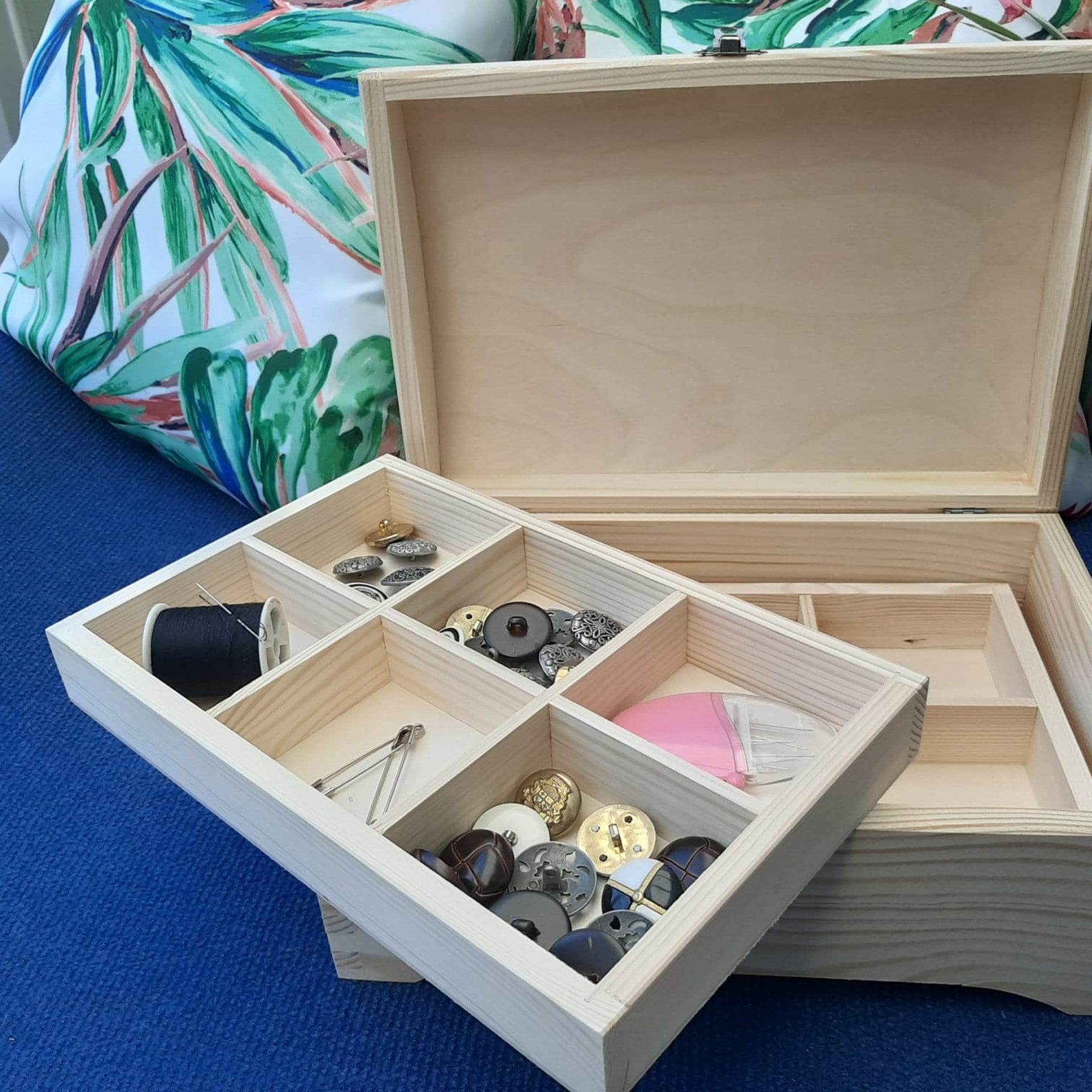 Wooden Storage Case With Trays Jewellery Segregator Wardrobe Etsy UK