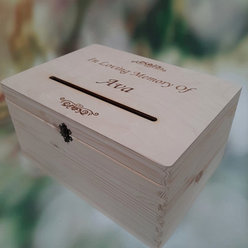 Large Funeral Post Box With Slot Memorial Rememberance Etsy UK