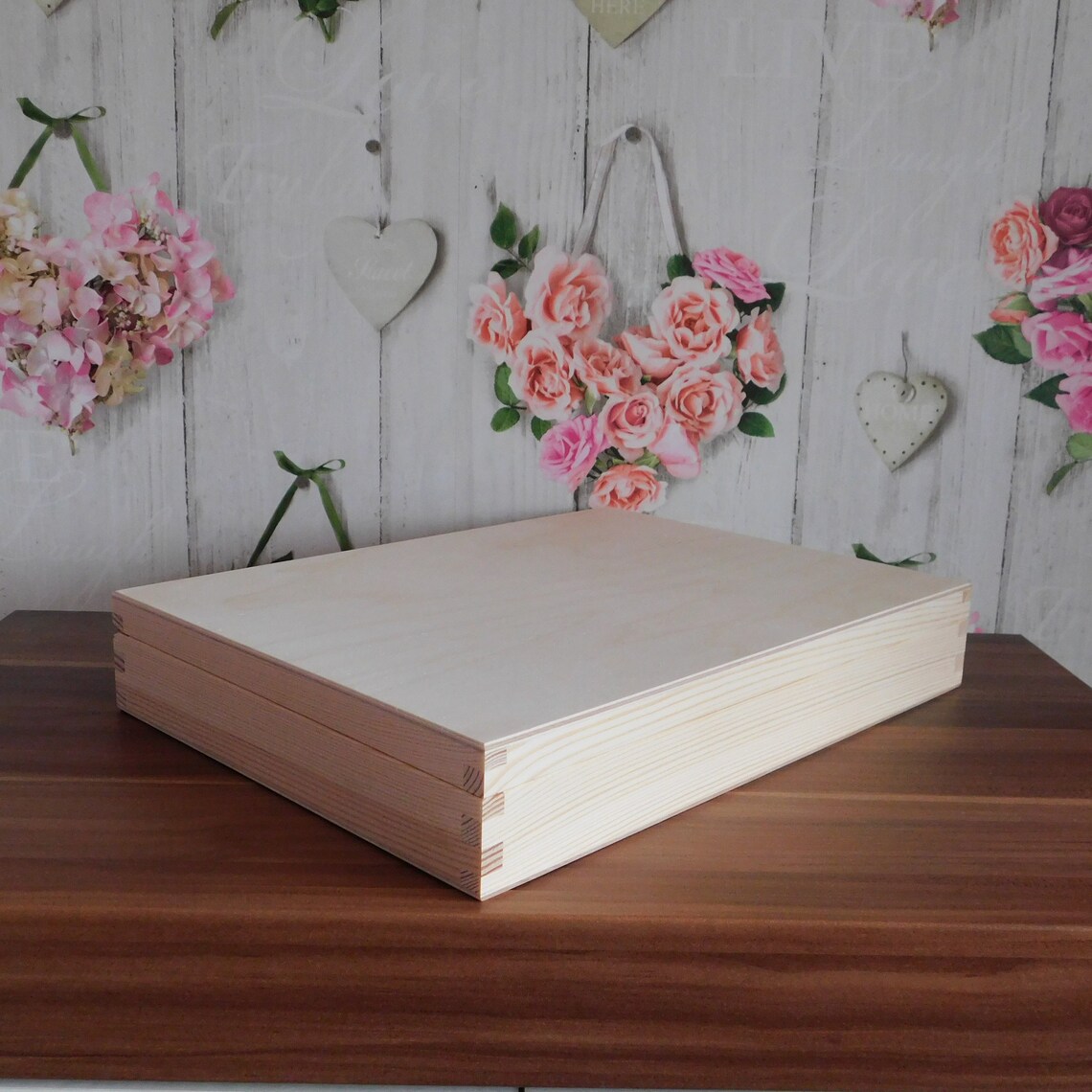 Unpainted Wooden Box A4 Size Plain Wooden Flat Box Office Desk Etsy