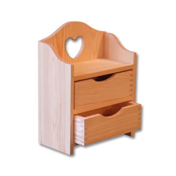 Unpainted Wooden Jewellery Make Up Case With Drawers Etsy