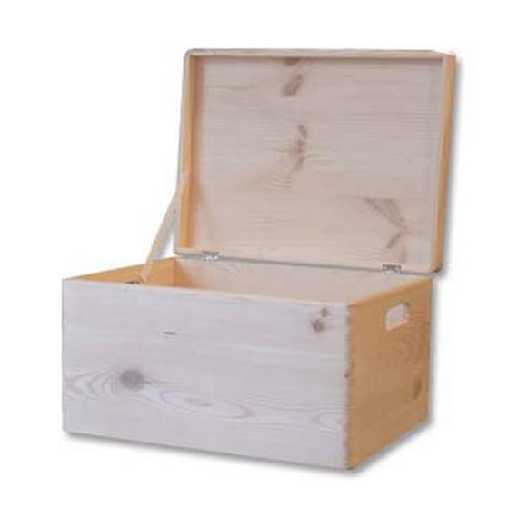 plain wood toy box