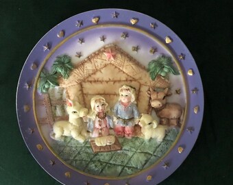 Vintage Nativity Dish Small Nativity Scene Nativity Plate Children’s Nativity Children Nativity Holiday Decor K’s Collection