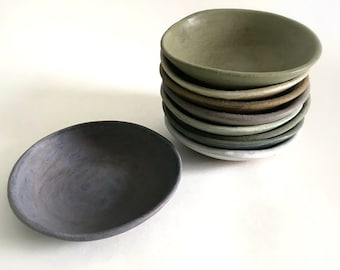 Handcrafted Stoneware Dessert/Snack Bowl: READY TO SHIP. Rustic Matte Glazed Pottery