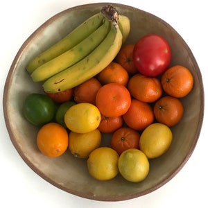 Pottery Centerpiece Bowl: MADE TO ORDER Extra Large Ceramic Bowl. Fruit Bowl.Salad Bowl. Hand-built Stoneware