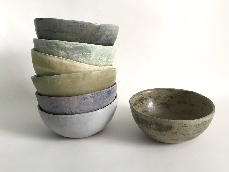 Rustic Pottery Bowls. Made To Order. HandBuilt Ceramic Etsy