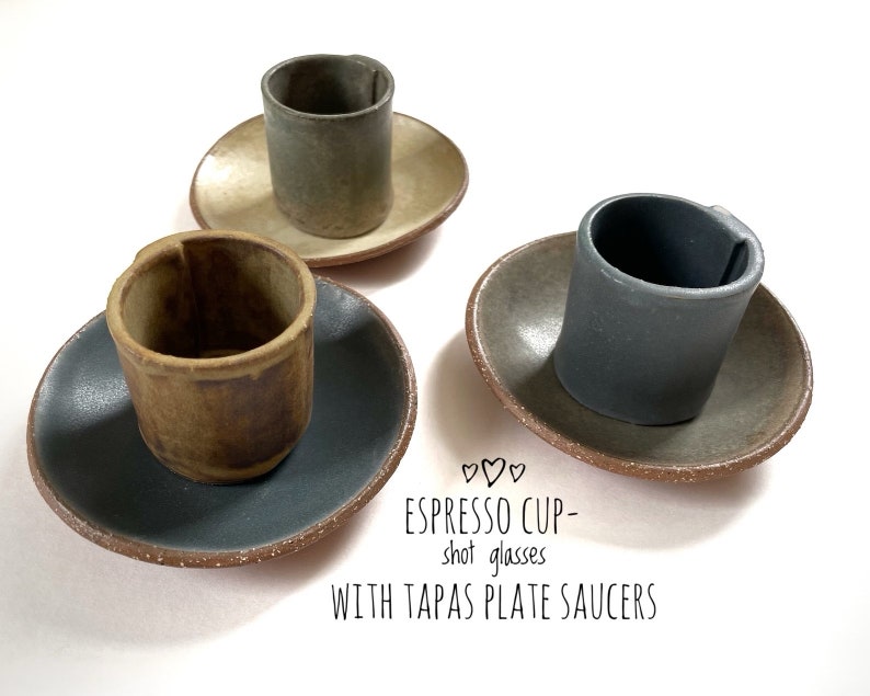 Handmade Ceramic Espresso Cup. Shot Glass. Tiny Cup. MADE TO ORDER. Small Handcrafted Stoneware Tiny Pottery Cup zdjęcie 3