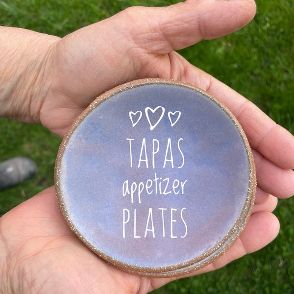 Ceramic Tapas Plates. Small Appetizer Plates. MADE TO ORDER. Mix and Match Dishes. Food Photography Prop. Rustic Hand-built Pottery