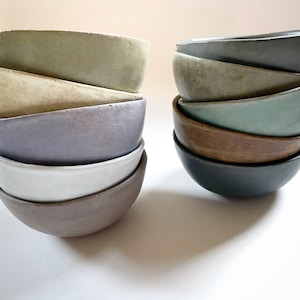 Pottery Bowl. READY TO SHIP. Hand-Built Ceramic Stoneware. Multiple Colors. Matte Glazed Tableware image 10
